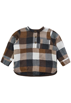 Soft Gallery Ezra Shirt - Cacao brown checked